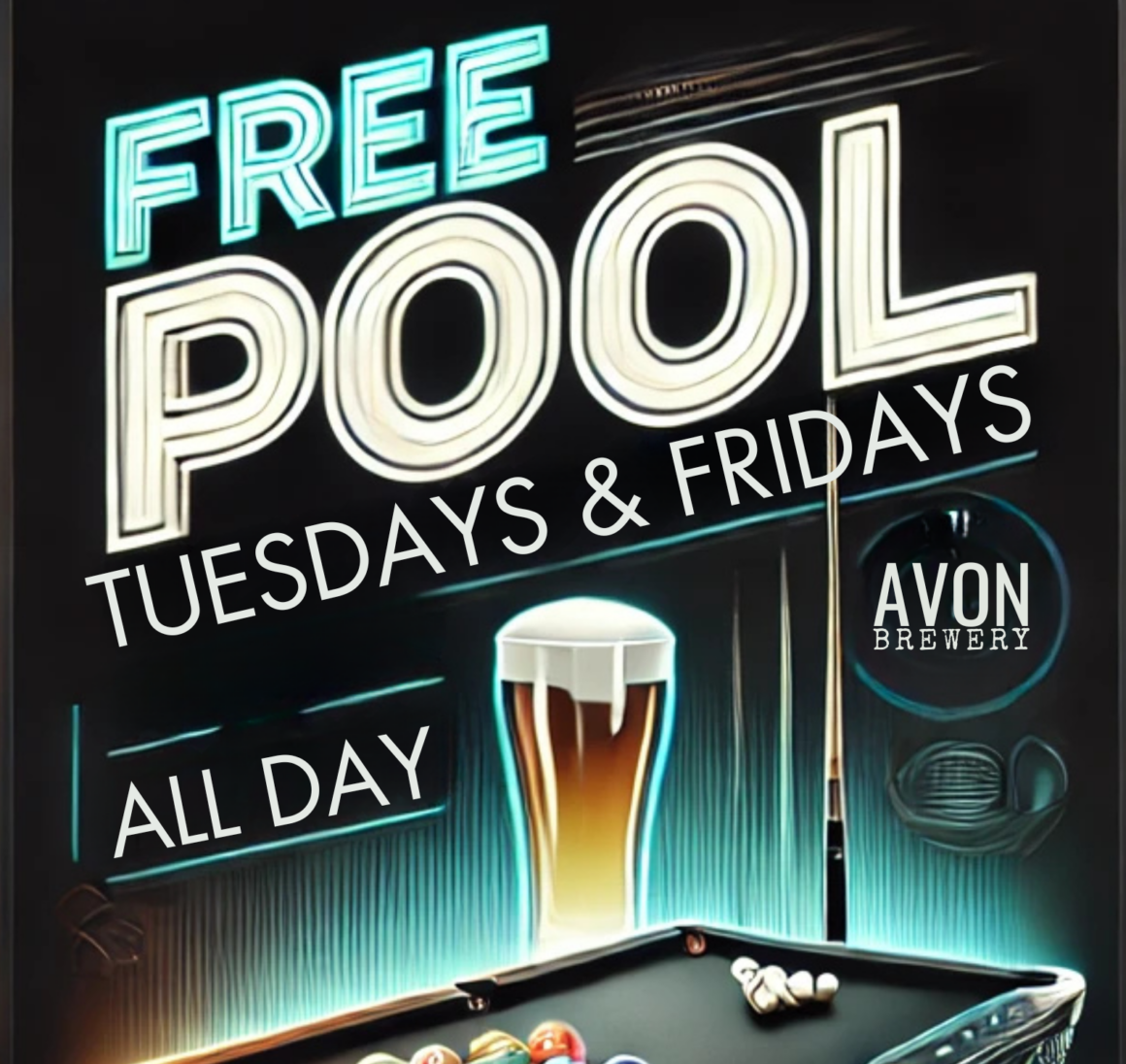 Enjoy Free Pool All Day on Tuesdays and Fridays!